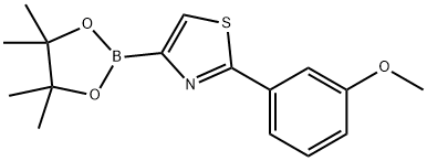 2-(3-methoxyphenyl)-4-(4,4,5,5-tetramethyl-1,3,2-dioxaborolan-2-yl)thiazole 结构式
