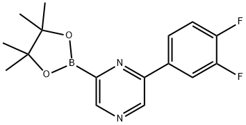 2-(3,4-difluorophenyl)-6-(4,4,5,5-tetramethyl-1,3,2-dioxaborolan-2-yl)pyrazine 结构式