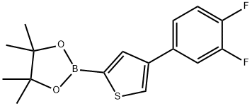 2-(4-(3,4-二氟苯基)噻吩-2-基)-4,4,5,5-四甲基-1,3,2-二噁硼烷 结构式