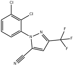 1-(2,3-Dichlorophenyl)-3-(trifluoromethyl)-1H-pyrazole-5-carbonitrile 结构式