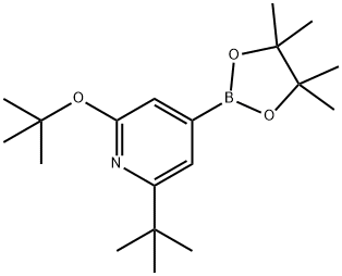 2-(tert-butoxy)-6-(tert-butyl)-4-(4,4,5,5-tetramethyl-1,3,2-dioxaborolan-2-yl)pyridine 结构式