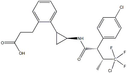 4-chloro-3-[[(2S,3R)-2-(4-chlorophenyl)-4,4,4-trifluoro-3-methyl-1-oxobutyl]amino]-cyclopropyl-(S)-Benzenepropanoic acid