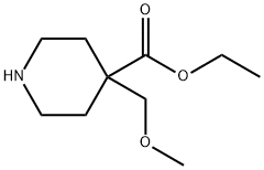 ethyl 4-(methoxymethyl)piperidine-4-carboxylate 结构式