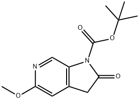 5-甲氧基-2-氧代-2,3-二氢-1H-吡咯并[2,3-C]吡啶-1-羧酸叔丁酯 结构式