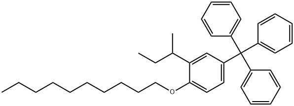 2-仲丁基-1-(癸氧基)-4-三苯甲基苯 结构式