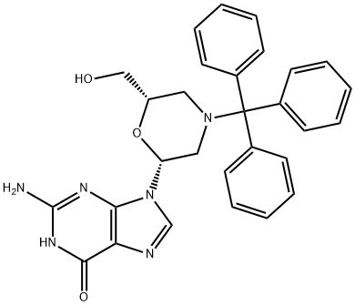 N-Trityl-morpholino guanine 结构式