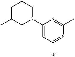4-bromo-2-methyl-6-(3-methylpiperidin-1-yl)pyrimidine 结构式