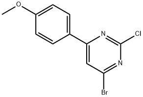 2-Chloro-4-bromo-6-(4-methoxyphenyl)pyrimidine 结构式