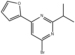 4-Bromo-2-(iso-propyl)-6-(2-furyl)pyrimidine 结构式