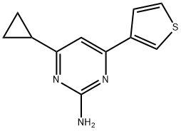 2-amino-4-(3-thienyl)-6-cyclopropylpyrimidine 结构式