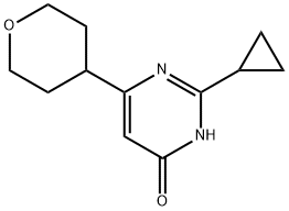 4-Hydroxy-2-cyclopropyl-6-(4-tetrahydropyranyl)pyrimidine 结构式