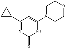 2-Hydroxy-4-morpholino-6-cyclopropylpyrimidine 结构式