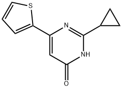 4-Hydroxy-2-cyclopropyl-6-(2-thienyl)pyrimidine 结构式