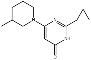 4-Hydroxy-2-cyclopropyl-6-(3-methylpiperidin-1-yl)pyrimidine 结构式
