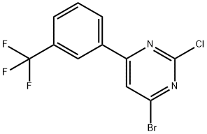 2-Chloro-4-bromo-6-(3-trifluoromethylphenyl)pyrimidine 结构式