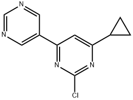 2-chloro-4-(pyrimidin-5-yl)-6-cyclopropylpyrimidine 结构式