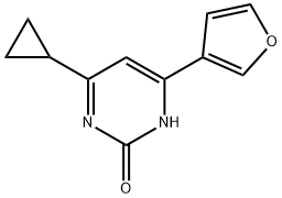 2-hydroxy-4-(3-furyl)-6-cyclopropylpyrimidine 结构式