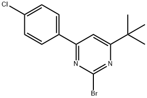 2-bromo-4-(4-chlorophenyl)-6-(tert-butyl)pyrimidine 结构式