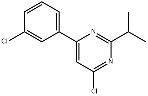 4-chloro-6-(3-chlorophenyl)-2-(iso-propyl)pyrimidine 结构式