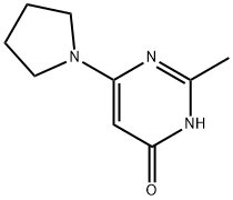4-Hydroxy-2-methyl-6-(pyrrolidin-1-yl)pyrimidine 结构式