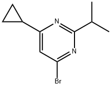 4-bromo-6-cyclopropyl-2-(propan-2-yl)pyrimidine 结构式