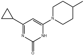 2-hydroxy-4-(4-methylpiperidin-1-yl)-6-cyclopropylpyrimidine 结构式