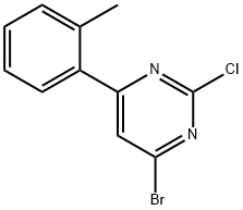 2-Chloro-4-bromo-6-(2-tolyl)pyrimidine 结构式