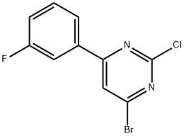 2-Chloro-4-bromo-6-(3-fluorophenyl)pyrimidine 结构式