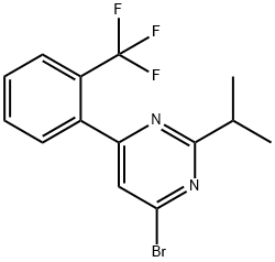 4-Bromo-2-(iso-propyl)-6-(2-trifluoromethylphenyl)-pyrimidine 结构式