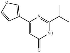 4-Hydroxy-2-(iso-propyl)-6-(3-furyl)pyrimidine 结构式