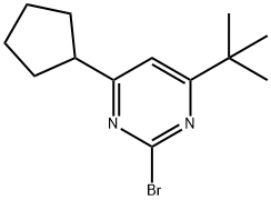 2-bromo-4-(cyclopentyl)-6-(tert-butyl)pyrimidine 结构式