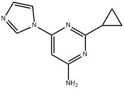 4-Amino-2-cyclopropyl-6-(imidazol-1-yl)pyrimidine 结构式