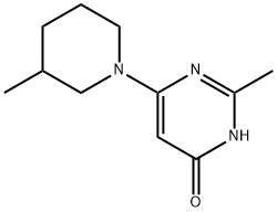 4-hydroxy-2-methyl-6-(3-methylpiperidin-1-yl)pyrimidine 结构式