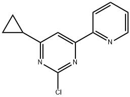 2-chloro-4-(pyridin-2-yl)-6-cyclopropylpyrimidine 结构式