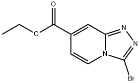 3-溴-[1,2,4]三唑并[4,3-A]吡啶-7-甲酸乙酯 结构式