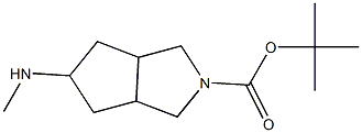 tert-butyl endo-5-(methylamino)-octahydrocyclopenta[c]pyrrole-2-carboxylate 结构式