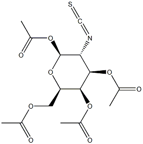 [(2S,3R,4R,5R,6R)-6-(acetoxymethyl)-3-(isothiocyanato)tetrahydro-2H-pyran-2,4,5-triyl]triacetate 结构式