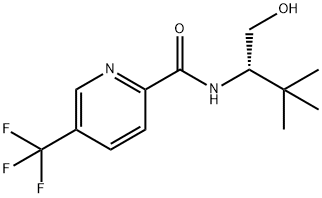 N-[(1S)-1-羟甲基-2,2-二甲基丙基]-5-三氟甲基-2-吡啶甲酰胺 结构式