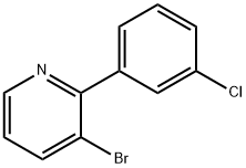 3-溴-2-(3-氯苯基)吡啶 结构式