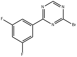 2-Bromo-4-(3,5-difluorophenyl)-1,3,5-triazine 结构式