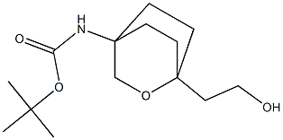 (1-(2-羟乙基)-2-氧杂二环[2.2.2]辛-4-基)氨基甲酸叔丁酯 结构式
