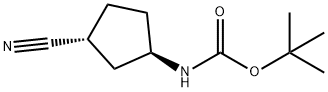 CARBAMIC ACID,N-[(1R,3R)-3-CYANOCYCLOPENTYL]-, 1,1-DIMETHYLETHYL ESTER 结构式