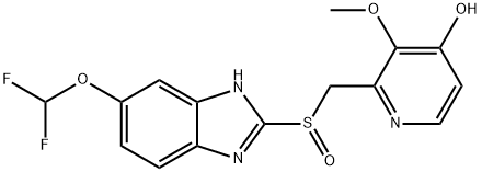 4-Pyridinol, 2-[[[6-(difluoromethoxy)-1H-benzimidazol-2-yl]sulfinyl]methyl]-3-methoxy- 结构式