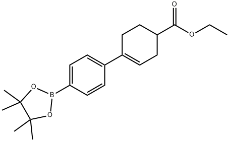ETHYL 4'-(4,4,5,5-TETRAMETHYL- 1,3,2-DIOXABOROLAN-2-YL)-2,3, 4,5-TETRAHYDRO-[1,1'-BIPHENYL] -4-CARBO 结构式