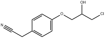 2-[4-(3-氯-2-羟基丙氧基)苯基]乙腈 结构式