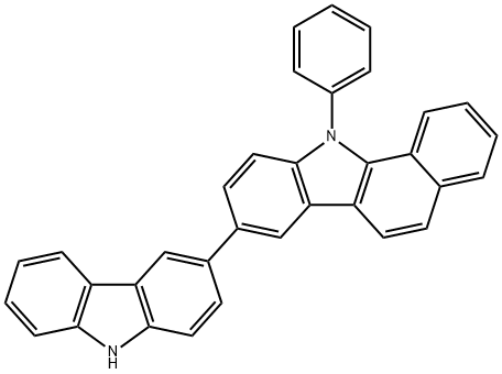 8-(9H-咔唑-3-基)-11-苯基-11-氢-苯并咔唑 结构式