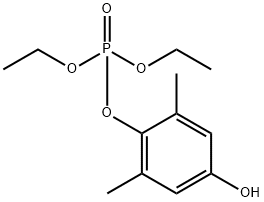 磷酸二乙酯4-羟基-2,6-二甲基苯基酯 结构式