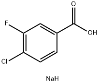 4-氯-3-氟苯甲酸钠 结构式