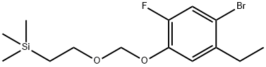 (2-((4-溴-5-乙基-2-氟苯氧基)甲氧基)乙基)三甲基硅烷 结构式