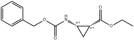 顺-2-苄氧羰基氨基-环丙烷甲酸乙酯 结构式